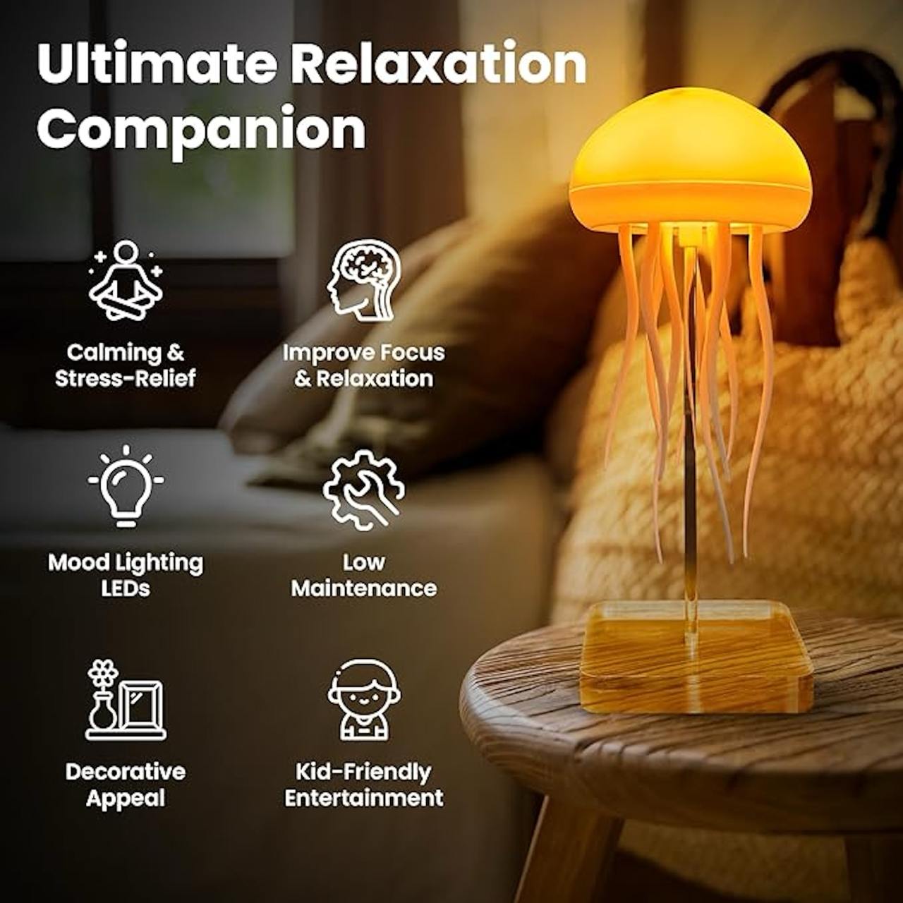 Jellyfish Lamp with Dancing Legs | RGB Gradient